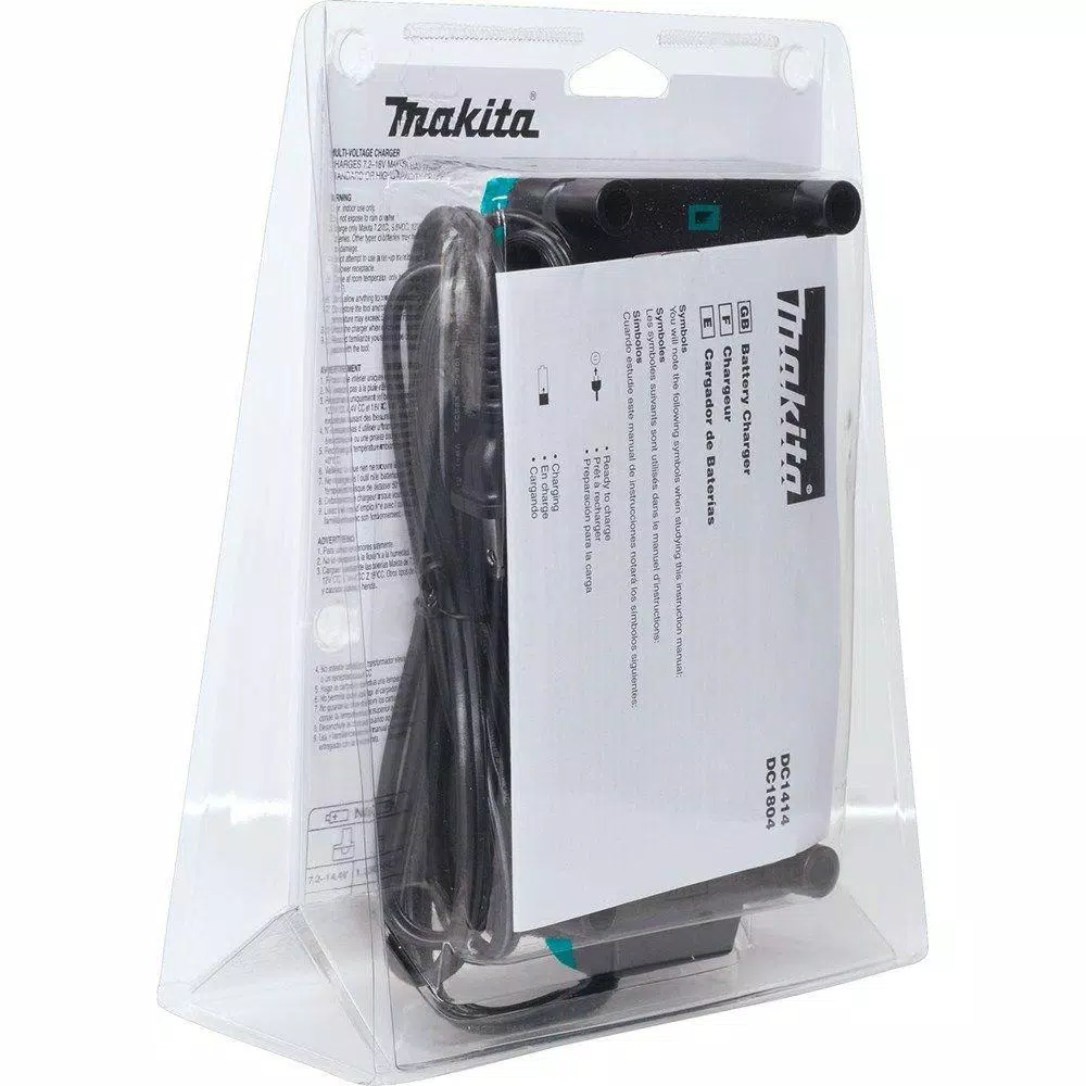 Makita DC1804 Universal Battery Charger, 7.2V - 18V, NiMH & NiCad Compatible
