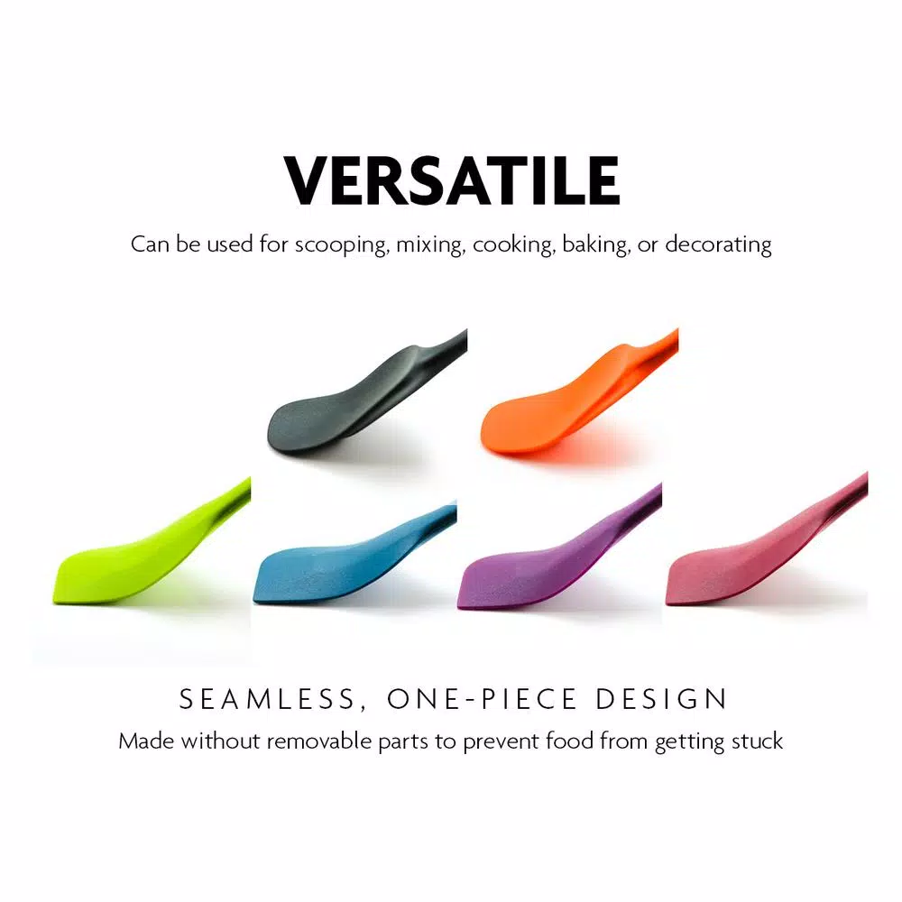 Ovente Premium Silicone Spatula Set, 6-Piece Heat-Resistant Non-Stick Spatulas with Stainless Steel Core