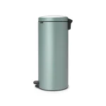 Brabantia 8 Gal. Metallic Mint Steel Step-On Trash Can thumbnail 2