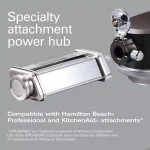 Hamilton Beach Professional All-Metal 12-Speed Stand Mixer, 4.5 Qt. Stainless Steel Bowl, Silver thumbnail 8