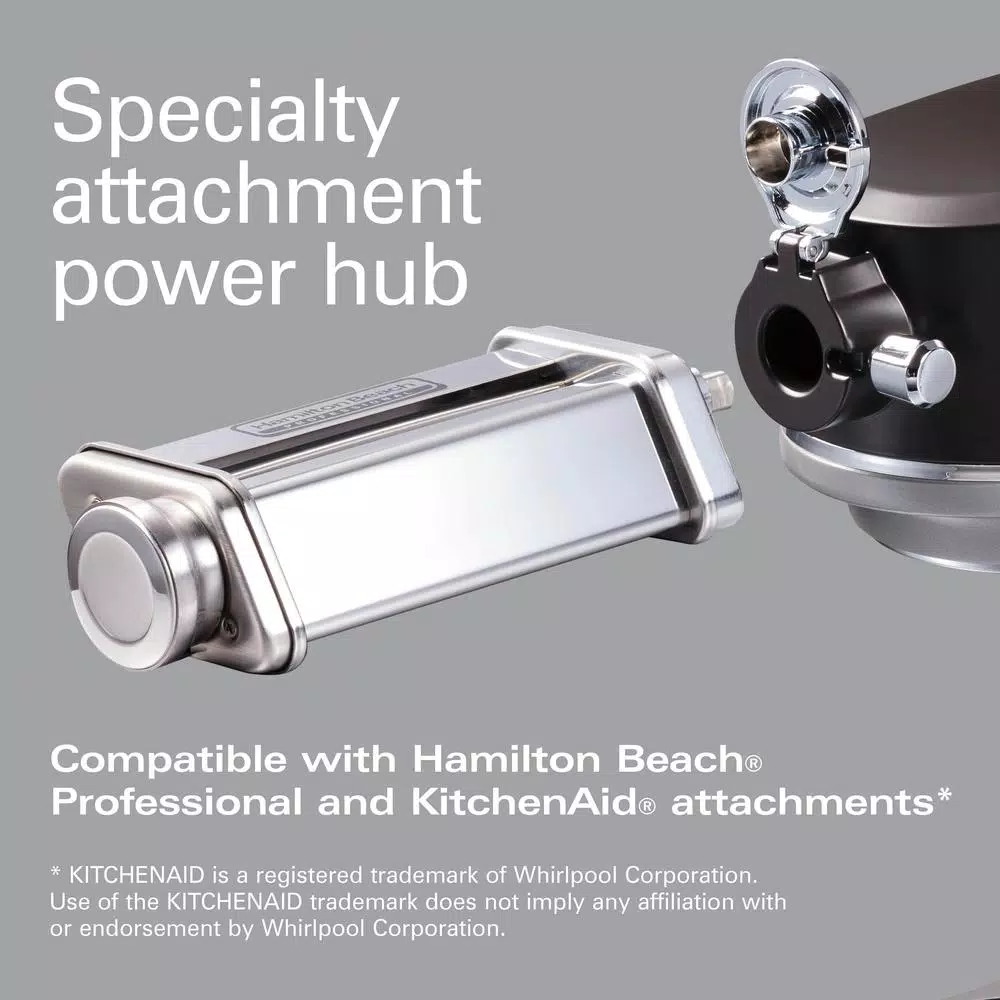 Hamilton Beach Professional All-Metal 12-Speed Stand Mixer, 4.5 Qt. Stainless Steel Bowl, Silver