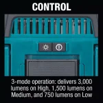 Makita 18V LXT Cordless/Corded LED Work Light, 3000 Lumens, IP65 Rated (DML811) thumbnail 8