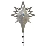 LightShow 18.50 in. Lighted Kaleidoscope Projection Tree Topper, Silver thumbnail 1