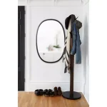 Umbra Hub Oval Modern Black Mirror with Rubber Rim, 36 in. x 24 in. thumbnail 6