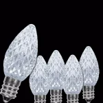 Wintergreen Lighting OptiCore C7 LED Cool White Faceted Christmas Light Bulbs, 25-Pack thumbnail 1