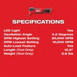 Milwaukee M18 FUEL 18V Brushless Oscillating Multi-Tool (Tool-Only) thumbnail 8
