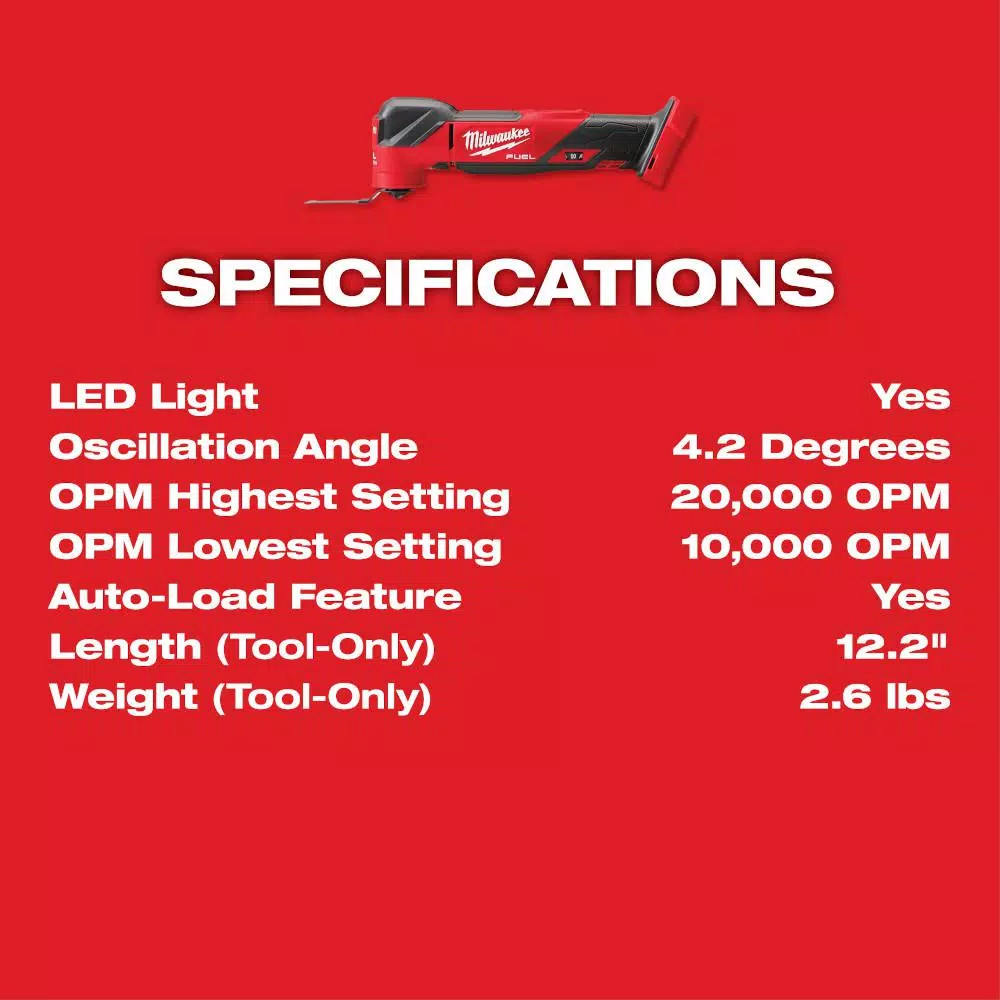 Milwaukee M18 FUEL 18V Brushless Oscillating Multi-Tool (Tool-Only)