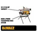 DEWALT 10 in. Jobsite Table Saw with Scissor Stand, 15 Amp Corded Power Tool thumbnail 2