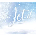 My Door Decor 7 ft. x 8 ft. Let It Snow Christmas Garage Door Banner Mural thumbnail 1