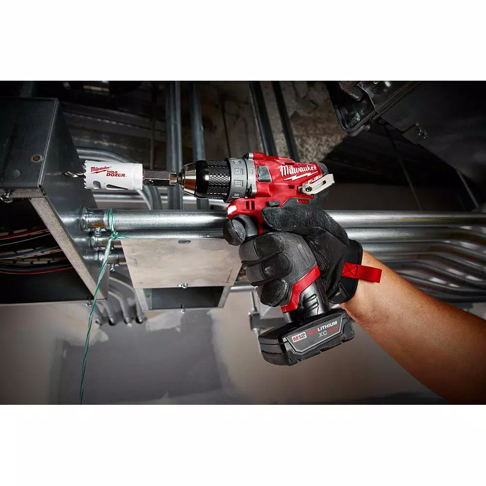 Milwaukee M12 FUEL 12V Li-Ion Brushless 4-Tool Combo Kit with Hammer Drill, Impact Driver, Ratchet & Inflator