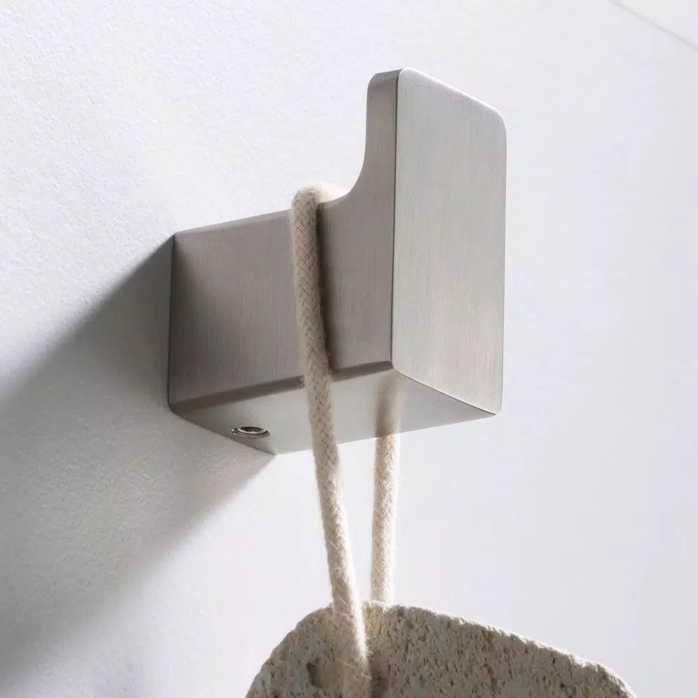 KRAUS Stelios Brushed Nickel Bathroom Robe and Towel Hook