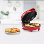HOLSTEIN HOUSEWARES Holstein 4-Egg Red and Stainless Steel 2-Section Omelette Maker thumbnail 4