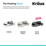 KRAUS Elie Double Robe and Towel Hook, Matte Black thumbnail 5