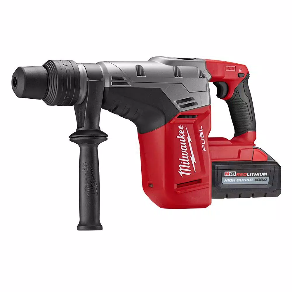 Milwaukee M18 FUEL 1-9/16 in. SDS-Max Rotary Hammer Kit with Two 8.0 Ah Batteries & Charger