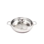 Swiss Diamond Premium Clad 5.8 qt. Stainless Steel Saute Pan with Glass Lid thumbnail 1
