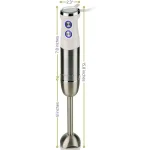 Ovente HS680 500W Immersion Blender, 6-Speed Handheld Mixer with Stainless Steel Blades thumbnail 2