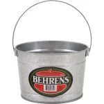 Behrens 5 Qt. Galvanized Steel Utility Pail, Silver Metal Bucket with Capacity Markings thumbnail 1