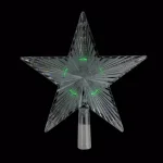 Northlight 9 in. Clear Crystal Star LED Christmas Tree Topper with Multi-Color Lights thumbnail 1
