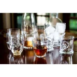 Abigails Rain Drop 8 oz. Clear Double Old-Fashioned Glass Set, Set of 4 thumbnail 3