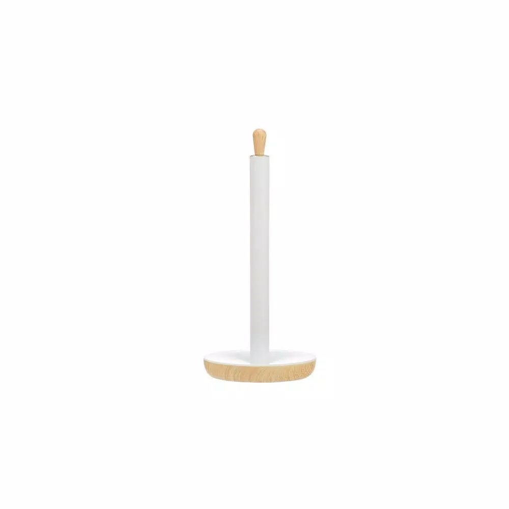 Jiallo European Collection Free-Standing Paper Towel Holder, Modern Scandinavian Design, White