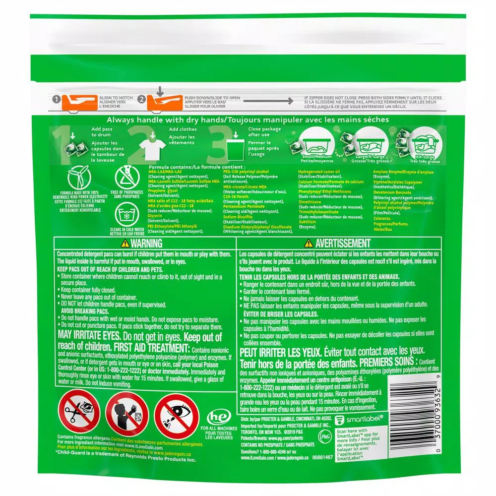 Gain Flings Blissful Breeze Laundry Detergent Pods, 16-Count (6-Pack)