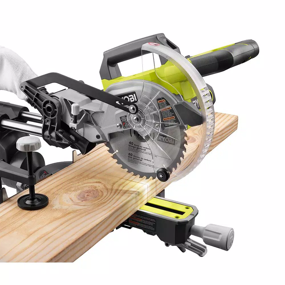 RYOBI 7-1/4 in. Compound Sliding Miter Saw, 10 Amp, 5350 rpm