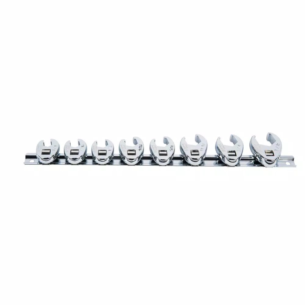 SUNEX TOOLS Sunex 3/8 in. Drive Fractional Crowfoot Flare Nut Wrench Set, 8-Piece