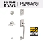 Schlage Century Satin Nickel Single Cylinder Handleset with Latitude Lever thumbnail 3