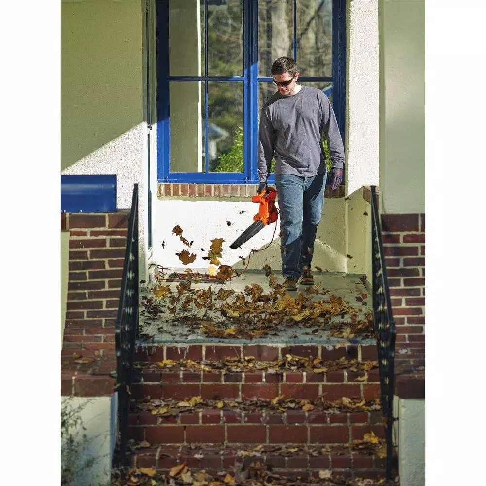 BLACK+DECKER 7-Amp Corded Electric Handheld Leaf Blower, 180 MPH, 220 CFM