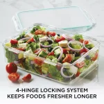 Lock & Lock Purely Better 132 oz Rectangular Food Storage Container, Tritan Plastic, Clear thumbnail 7