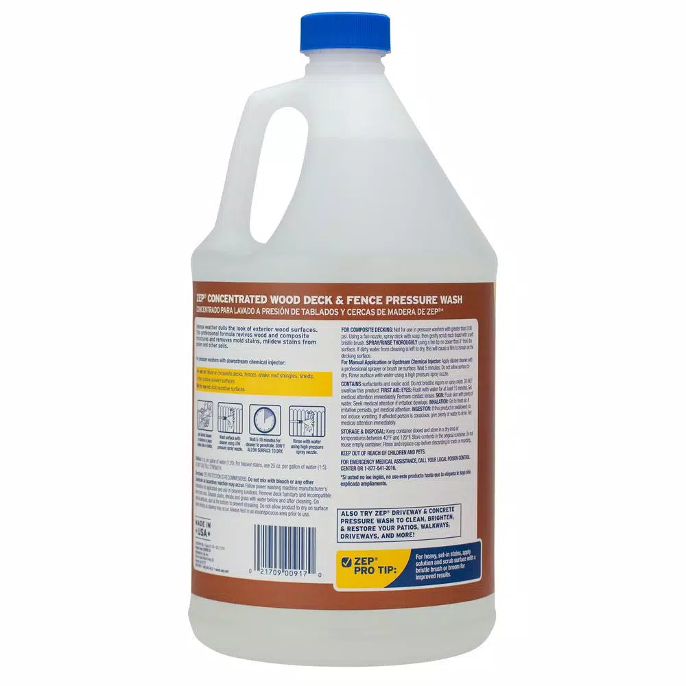 ZEP Commercial Deck and Fence Cleaner, 1 Gallon (Case of 4)