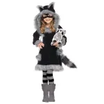 Unbranded Large Girls Sweet Raccoon Halloween Costume - Animal Theme Woodland Outfit thumbnail 1