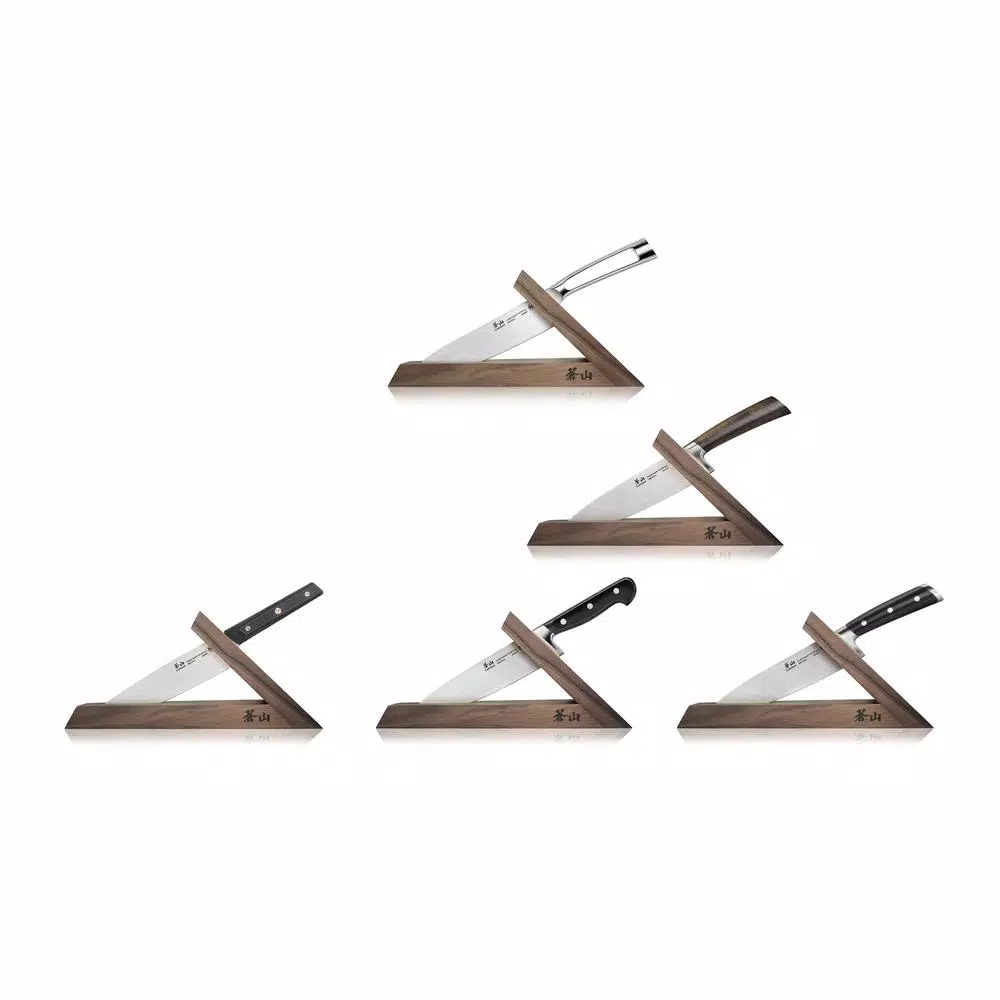 Cangshan TAI Triangle Walnut Wood Knife Block - Single Slot Countertop Storage