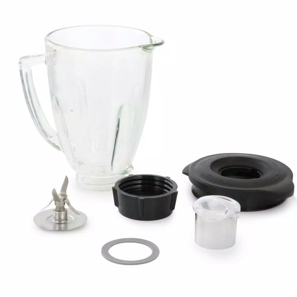 Better Chef 6-Piece 48 oz. Round Glass Blender Jar Replacement Kit for Oster Blenders