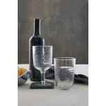 Split P Hammered Glass 10 oz. Wine Glass Set, Clear (Set of 6) thumbnail 3
