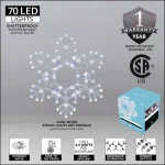 Kringle Traditions 20 in. 70-Light LED Cool White Folding Snowflake Decoration thumbnail 3