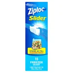 Ziploc Quart Plastic Slider Freezer Bags, 15-Bag Count (12-Pack) thumbnail 5