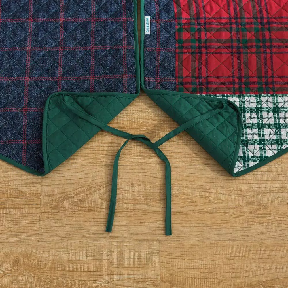 Country Living Knox Plaid 48 in. Quilted Microfiber Tree Skirt