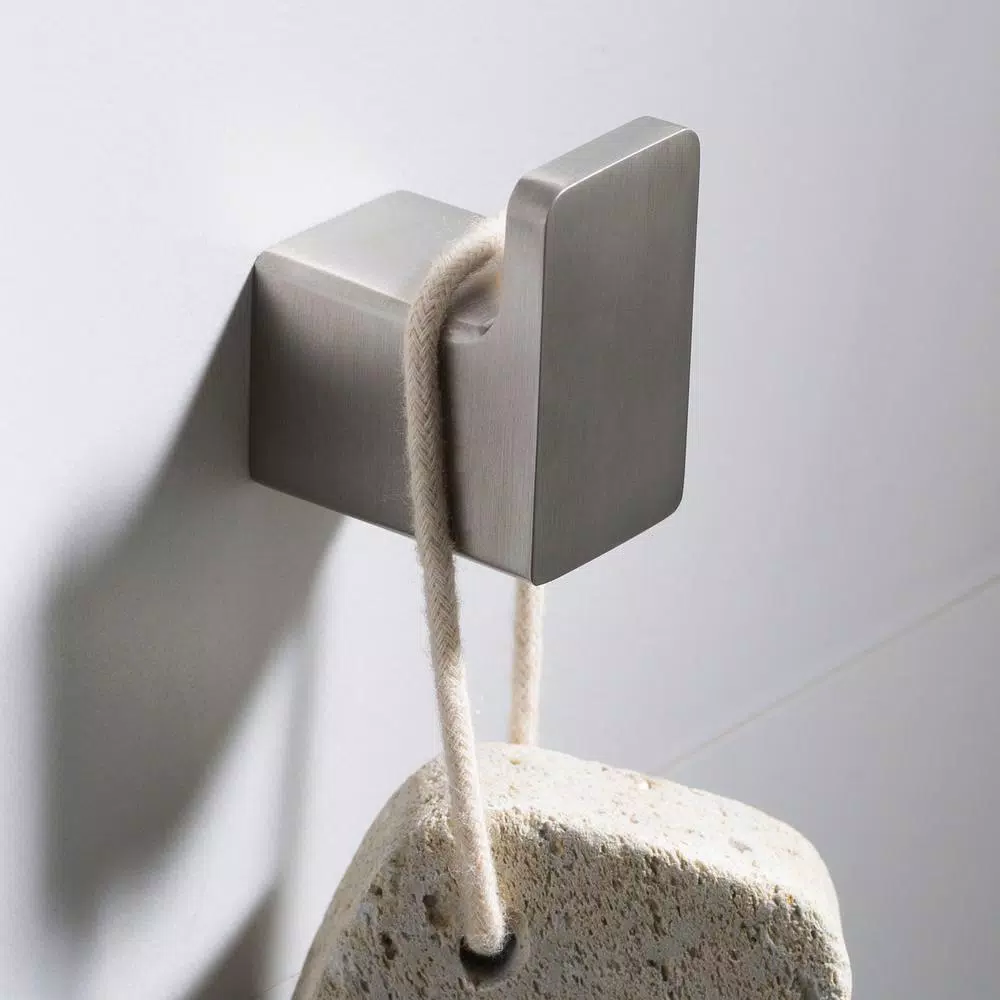 KRAUS Stelios Brushed Nickel Bathroom Robe and Towel Hook