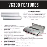 Caso VC 300 Food Vacuum Sealer with Food Management App and Bonus Bag & Roll Set, Silver/Black thumbnail 6