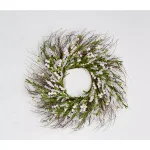 Worth Imports 22 in. Pink Lavender Silk Wreath with Greenery on Natural Twig Base thumbnail 1