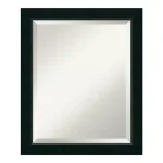 Amanti Art Nero 19 in. W x 23.25 in. H Rectangular Framed Bathroom Vanity Mirror, Black thumbnail 4