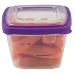 Home Basics 8-Piece Nesting Plastic Food Storage Container Set with Multi-Color Snap-On Lids thumbnail 7