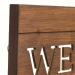 Pinnacle Patton Welcome Cut Out Wood Plank Wall Art Decor, Rustic Brown Wood Sign thumbnail 4