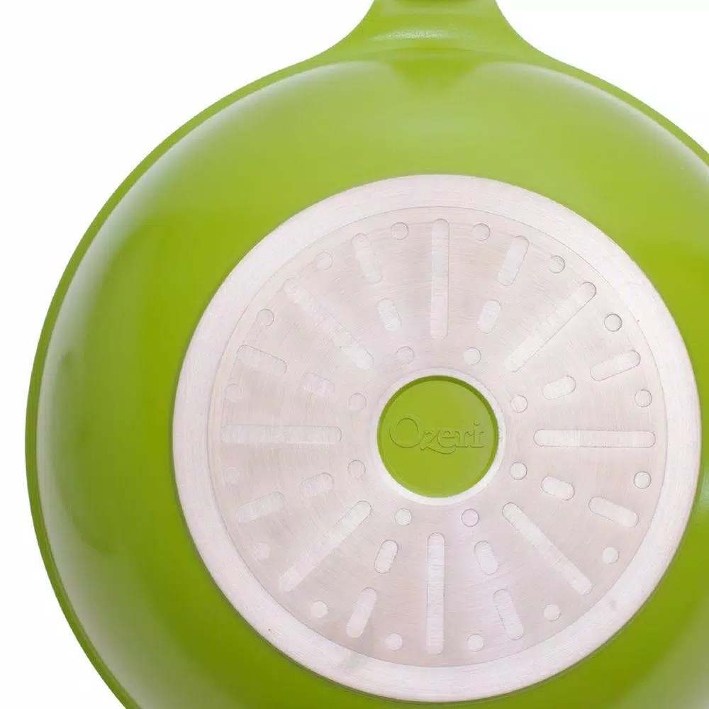 Ozeri Green Earth Nonstick Ceramic Wok, 12-inch Die-Cast Aluminum, Induction Safe