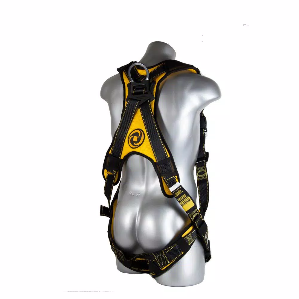 Guardian Fall Protection Cyclone Lineman Safety Harness - Black/Yellow - Medium/Large