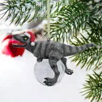 Design Toscano Blitzer the T-Rex Holiday Ornament, Hand-Painted Resin Dinosaur Collectible thumbnail 3