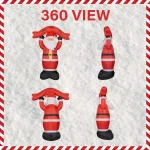 Fraser Hill Farm 10 ft. Santa Claus Inflatable with HO HO HO Sign and White Lights thumbnail 2