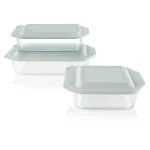 Pyrex 6-Piece Deep Glass Bakeware Set with Lids thumbnail 1
