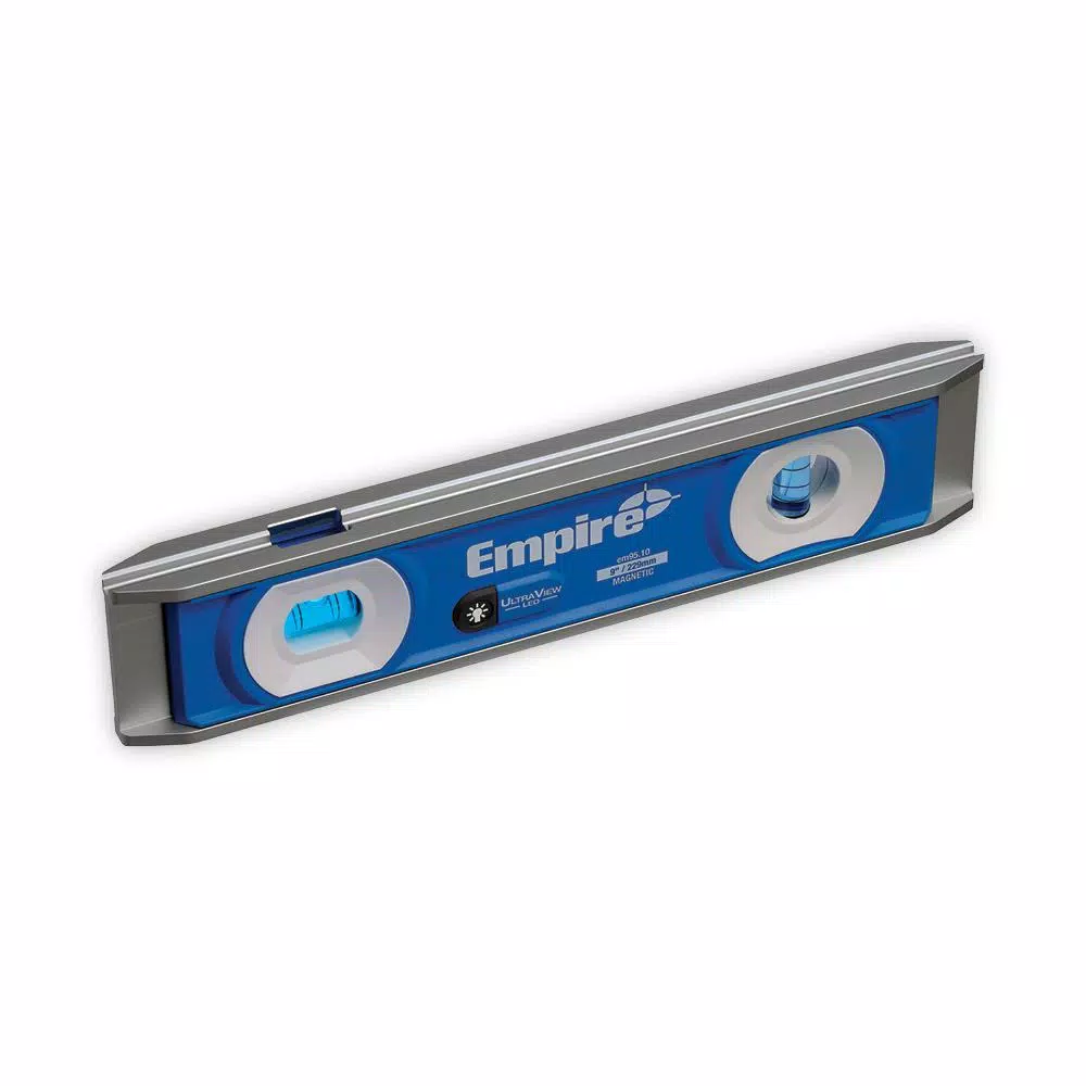 Empire em95 UltraView LED 9 in. Torpedo Level with High-Contrast e-Band Vials